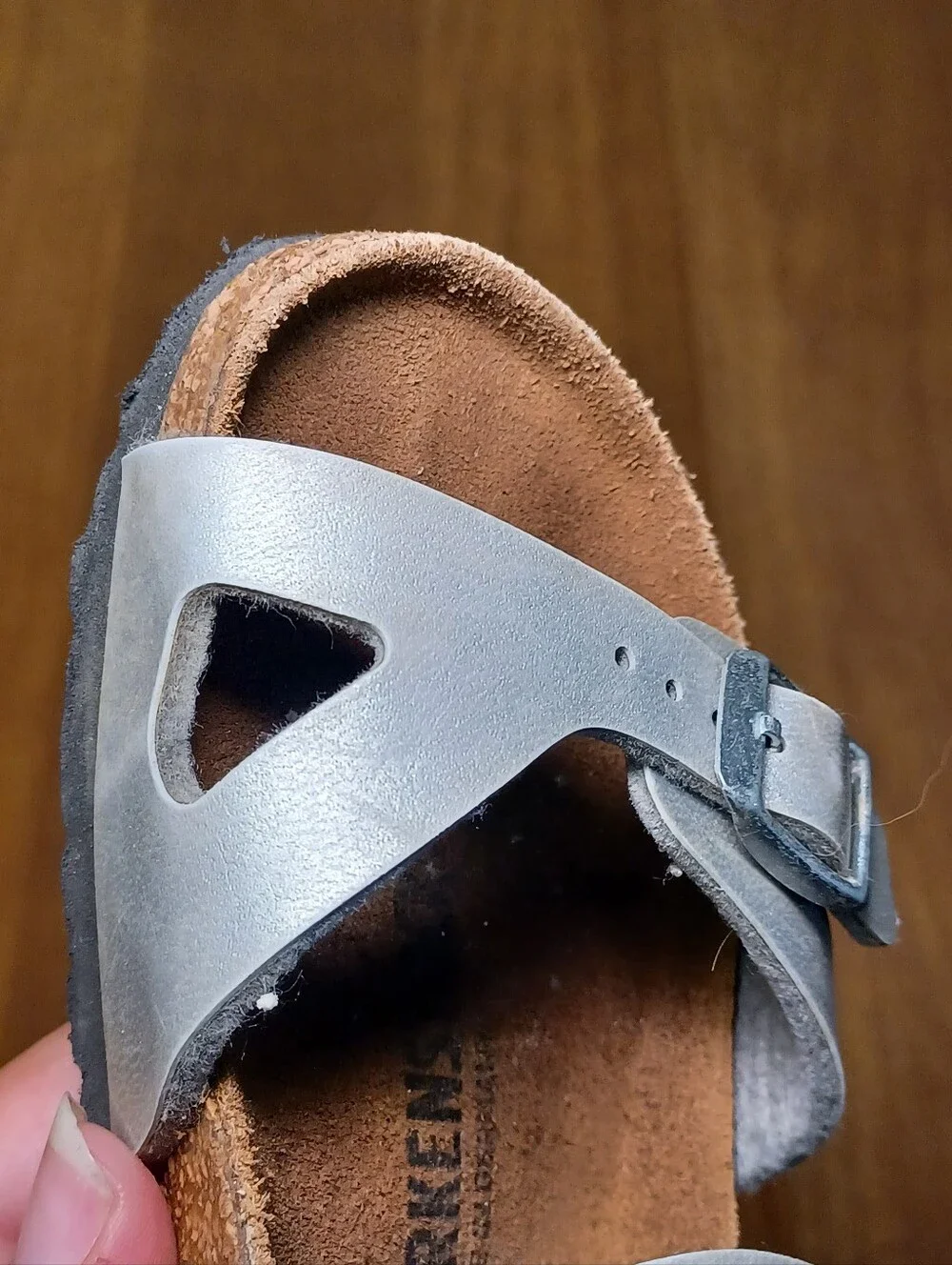 Birkenstock Rio Sandals Little Girl 8-8.5 (EU 26) Toddler/Kids Silver Birko Flor